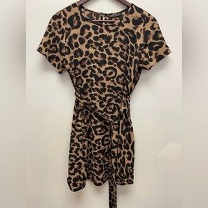 4 for $25 SHEIN 🔥 Leopard Print Tie-Front Dress 🔥 - Large